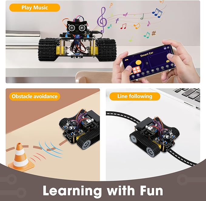 Robotics Kit for Kids Ages 8–12, Smart Robot Tank Car Compatible - Image 6