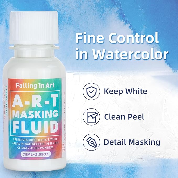 Falling in Art Watercolor Medium, Art Masking Fluid - Image 3