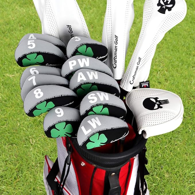 Craftsman Golf US Flag Neoprene Golf Club Head Cover Wedge Iron Protective Headcover for Callaway, Ping, Taylormade, Cobra, Etc.