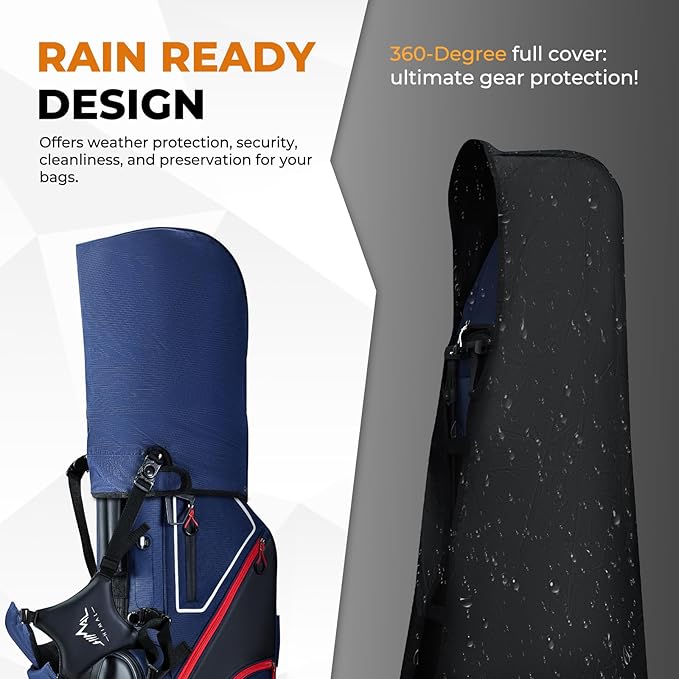 UNIHIMAL 14 Way Dividers Golf Stand Bag Lightweight, Golf Bag for Men Women with Multiple Pockets, Dual Strap and Rain Cover Hood