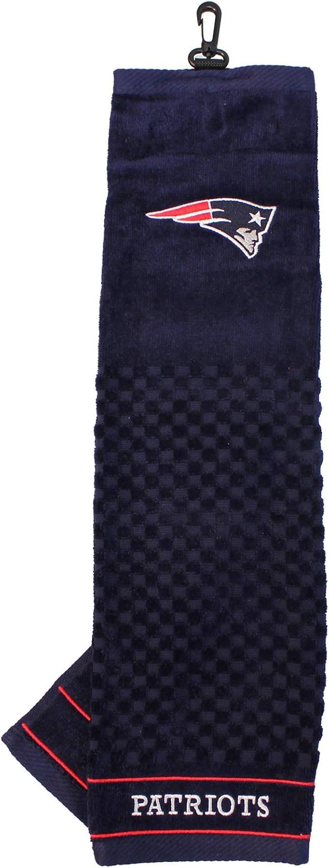 Team Golf NFL New England Patriots Embroidered Golf Towel Embroidered Golf Towel, Checkered Scrubber Design, Embroidered Logo