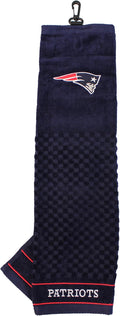 Team Golf NFL New England Patriots Embroidered Golf Towel Embroidered Golf Towel, Checkered Scrubber Design, Embroidered Logo