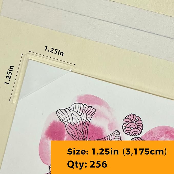 Lineco Acid-Free Archival Polypropylene Mounting Corners, Self Adhesive and - Image 3