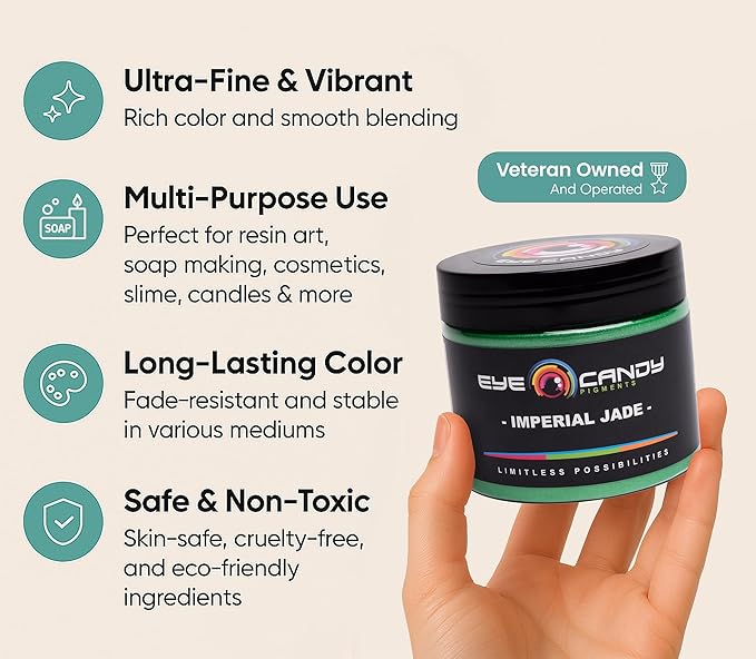 Eye Candy Pigments Premium Green Mica Powder - Image 3