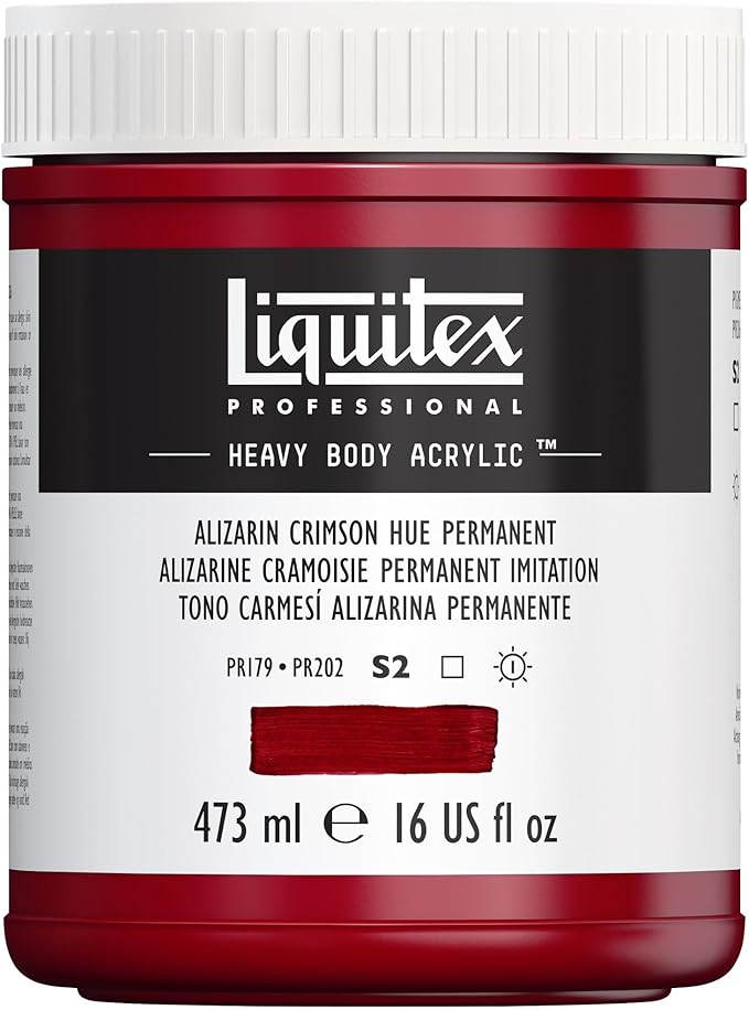 Liquitex Professional Heavy Body Acrylic Paint, 16-oz Pot, Alizarin Crimson Hue by Liquitex