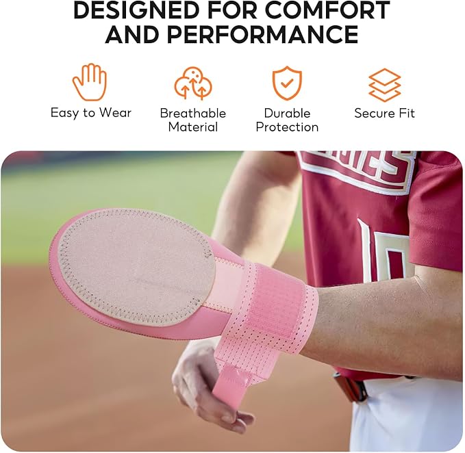 Baseball Sliding Mitt, Youth Ages 6-12 & Teens Adults 12+, Sliding Glove Hand Guard for Baserunning, Hard Shell Ambidextrous Left/Right, Baseball/Softball Compatible, Drip Style