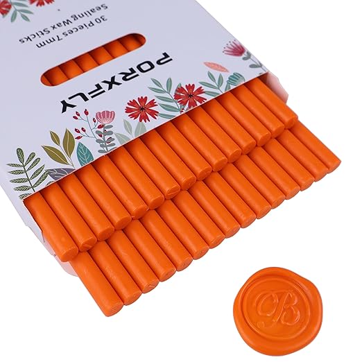 30 Pieces 7mm Sealing Wax Sticks by PORXFLY
