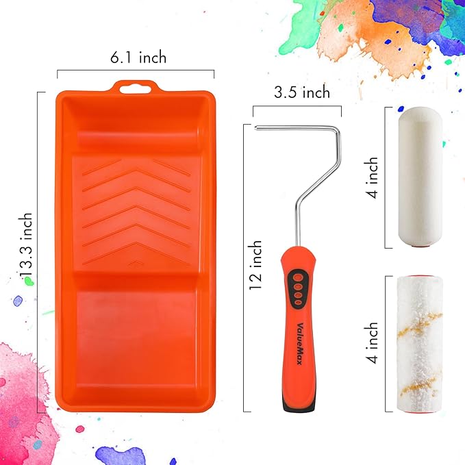 ValueMax Paint Roller Kit, 14-Piece 4 Inch Paint Roller Kit - Image 4