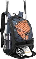 DAFISKY Baseball Bag Softball Backpack - Youth Adult T Ball Bat Equipment Bag with Bat Helmet Holders, Shoe Compartment