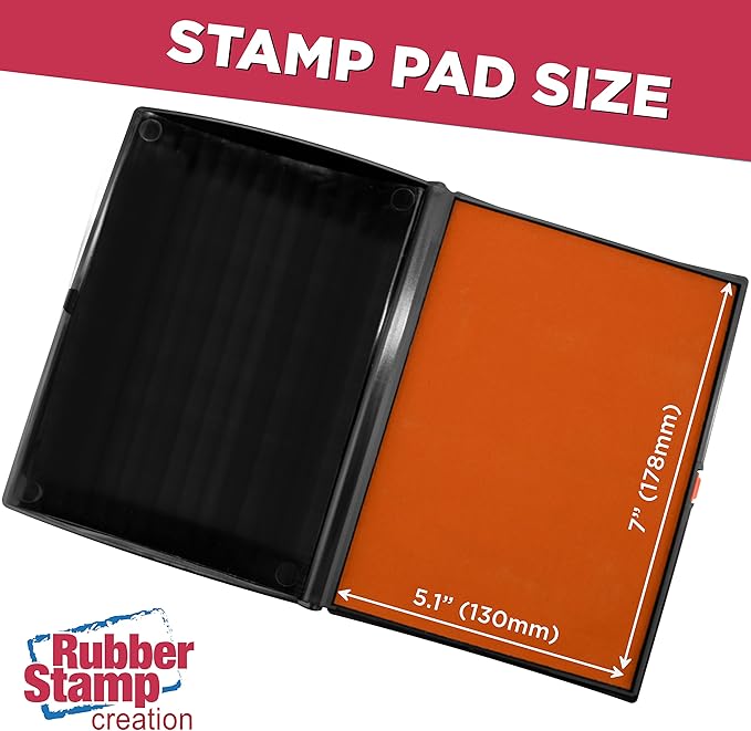 Large Premium Orange Ink Stamp Pad - Image 3