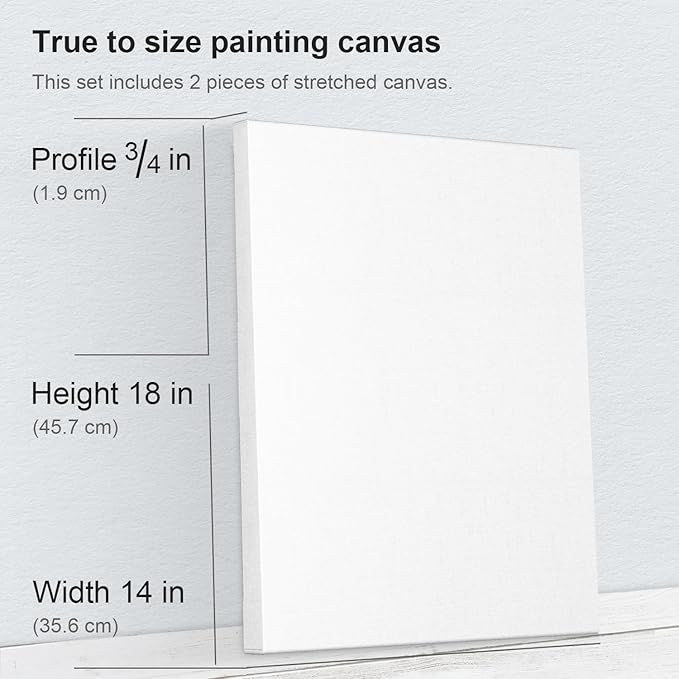 PHOENIX 14x18 Inch 2 Pack Artist Canvas - Image 2