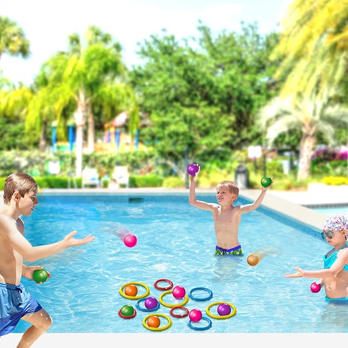 Gamie Floating Ring Toss Game for Kids, Outdoor Carnival Game Set - Image 2