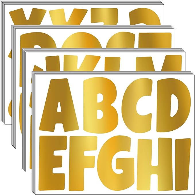 Bemeol Letter Stickers 351 Pieces 4 Inch Bulletin Board Letters Alphabet Cutout by Bemeol