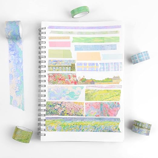 Dizdkizd Floral Green Washi Tape Set, 20 Rolls Cute Seasonal Masking Tape - Image 4