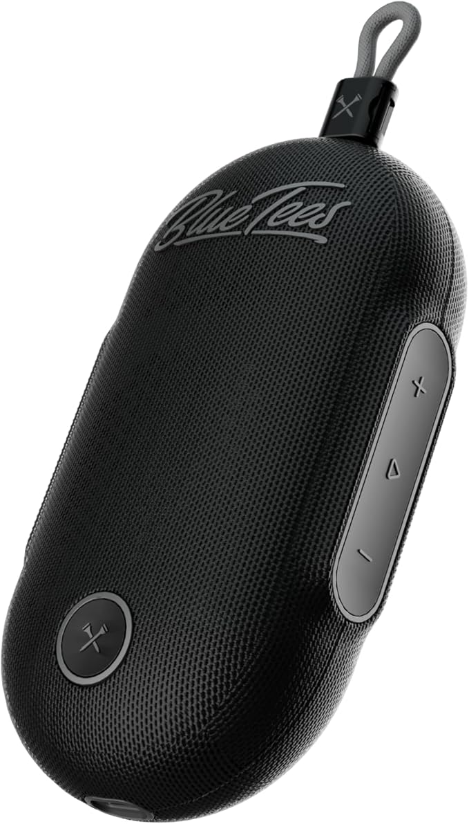 Blue Tees Golf Player Go - Golf GPS Speaker, Powered by AI, Compact GPS Speaker, Auto Course Recognition, Bluetooth Audio, 40,000+ Courses, IPX7 Waterproof, 16+ hr Battery, Built-in Magnetic Strip