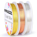 Paxcoo 3 Pack Jewelry Wire Craft Wire 18 Gauge Tarnish Resistant Beading Wire by PAXCOO