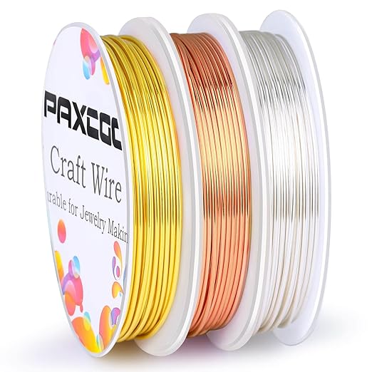 Paxcoo 3 Pack Jewelry Wire Craft Wire 18 Gauge Tarnish Resistant Beading Wire by PAXCOO