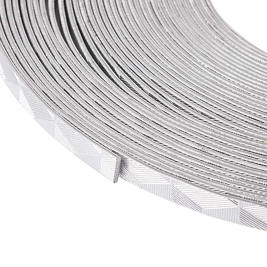 Fashewelry 32.8 Feet 5mm Aluminum Flat Artistic Wire Silver Bendable Metal - Image 4
