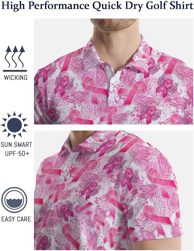 Mens Golf Shirts Golf Polo Shirts for Men Short Sleeve Polo Shirts Golf Gifts