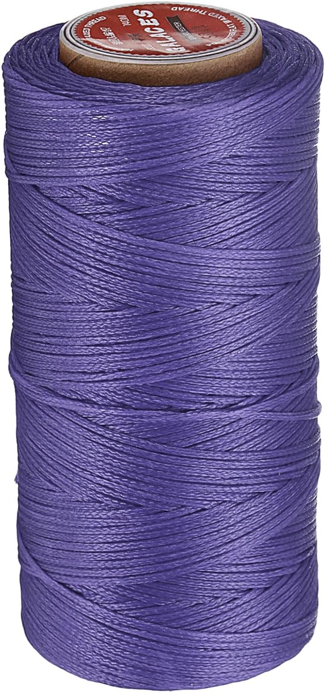 uxcell Flat Leather Sewing Waxed Thread, 140m / 153 Yards Polyester Wax String by uxcell