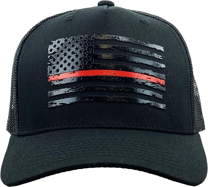 KBETHOS Flag USA America Military Thin Blue Line Thin Red Line Vintage Distressed Baseball Cap Dad Hat Unisex Adjustable…