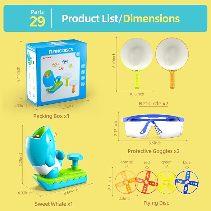 29 PCS Flying Disc Launcher Outdoor Indoor Game Toys Gifts - Image 6