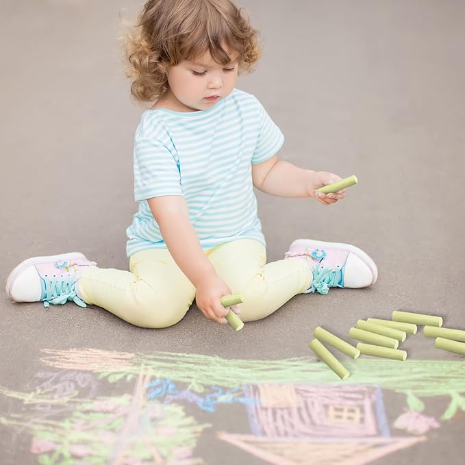 25 Pcs Sidewalk Chalks for Kids Non Toxic Jumbo Chalk for Party Gift Outdoor - Image 7