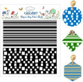 CHGCRAFT Simple Stripes Polymer Clay Texture Sheets Plaid Geometric Pattern by chgcraft
