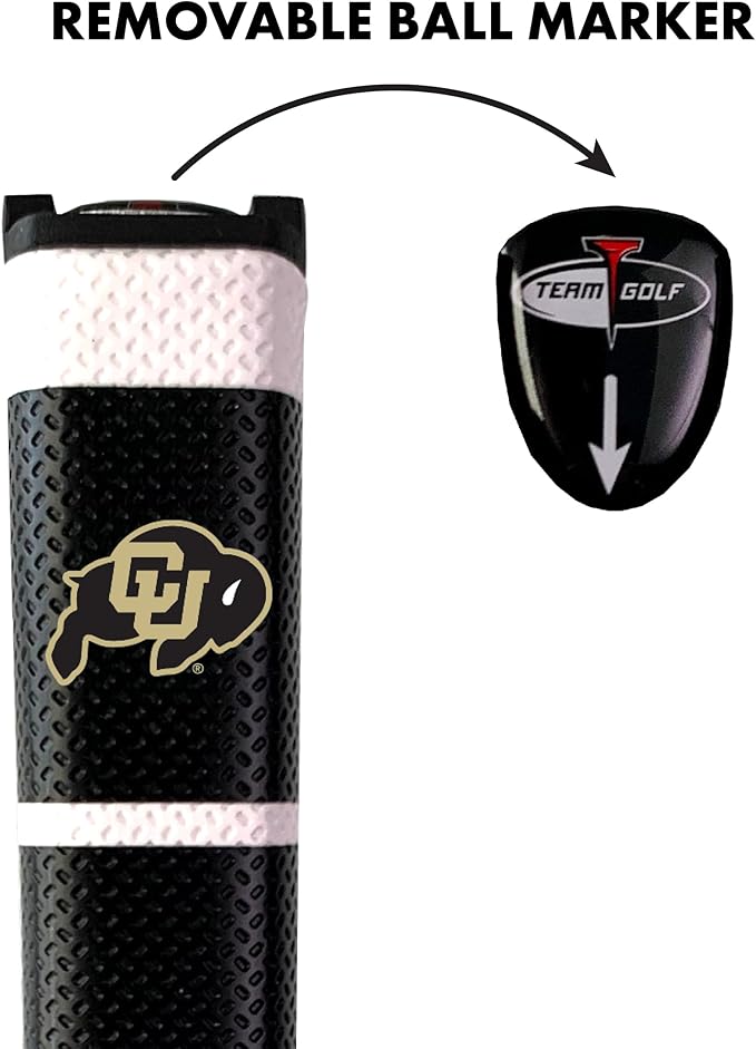 Team Golf NCAA Golf Putter Grip with Removable Gel Top Ball Marker, Durable Wide Grip & Easy to Control