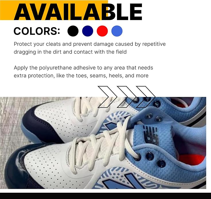 Pro Cleat Saver Adhesive, Softball & Baseball Cleat Cover Toe Protectors Shoes & Cleats - Waterproof Protective Layer & Shoe