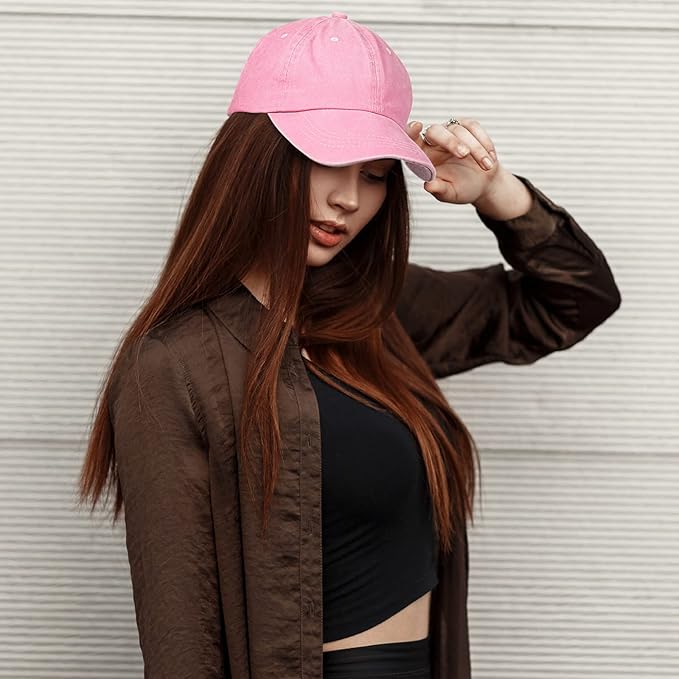 5 Pieces Unisex Cotton Vintage Baseball Cap Low Profile Unstructured Baseball Hat Washed Distressed Twill Adjustable Dad Hat