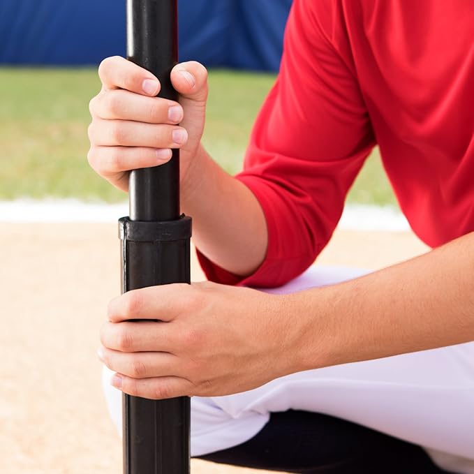 Champion Sports Deluxe Batting Tee – Adjustable Rubber Baseball & Softball Tee on Home Plate, Multiple Styles