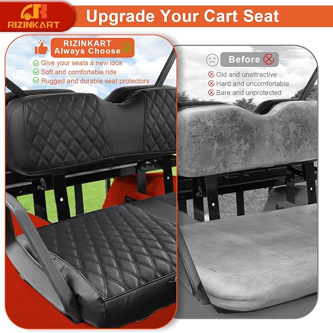Golf Cart EZGO TXT Seat Cover, Enhanced-Quality, Easy Installation, Durable Quality, New Appearance,Golf Cart Seat Covers for EZGO TXT