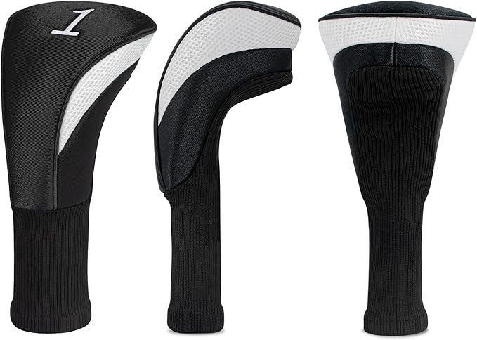 Wood Headcover Golf Club Covers Driver Headcovers Nylon Head Covers Designed to Fit All Woods - 3/4/5/6 Pack/Set Golf Accessories Suitable for Men and Women