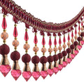 3yards Beading Fringe Trimming Long Beads Tassel Curtain Trim Ribbon Trim by EMDOMO