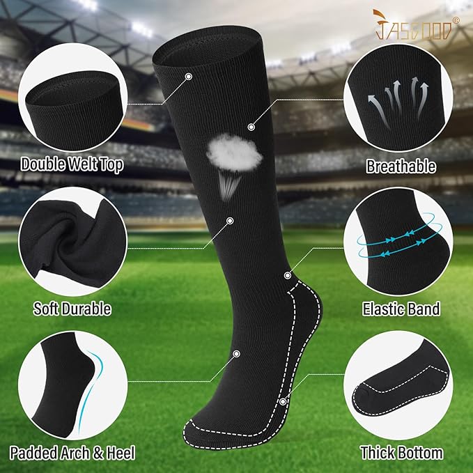 Baseball Socks and Belt for Youth Adult Softball Socks Combo Elastic Waist Belt for Men Kids Boys Girls Women JASGOOD