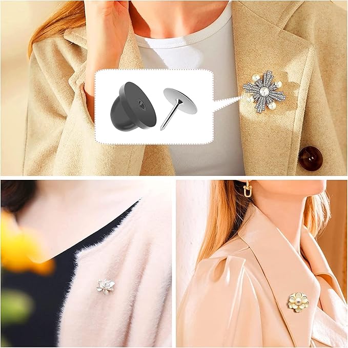 240 Pairs Rubber Blank Pin Backs Butterfly Clutch Backings Holder Tie Tacks - Image 6
