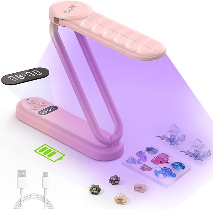 PPESULK UV Light for Resin Curing, 3000mAh Rechargeable Fast UV Resin Lamp by PPESULK