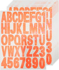 Starboling Letter Stickers, 2 inch 8 Sheets Orange Alphabet Sticker, Self by Starboling