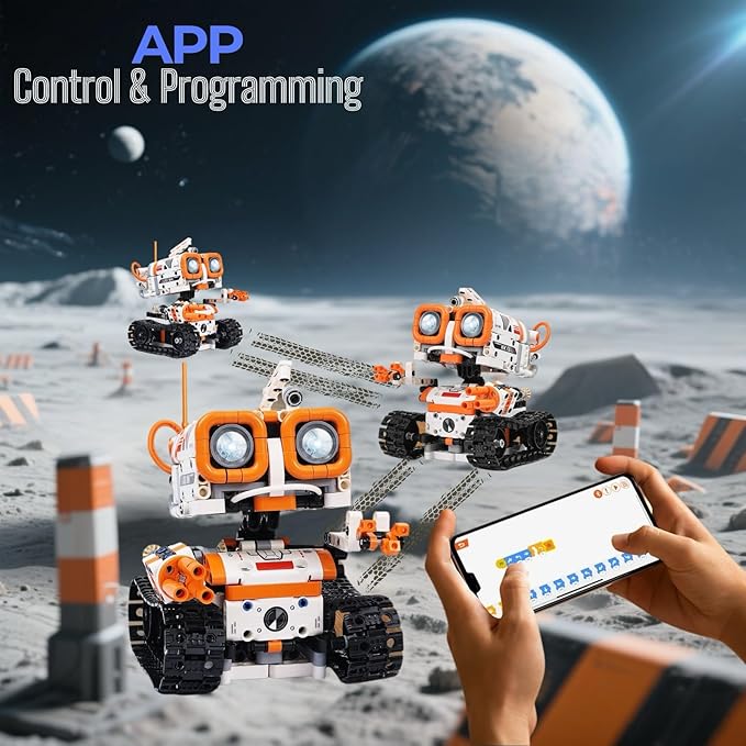 STEM Robotics Kit for Kids Ages 8-12 8-14+, 5-in-1 Remote/APP Control Coding - Image 5
