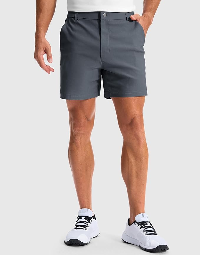 G Gradual Men's Golf Dress Shorts 5"/ 7"/ 9" Stretch Casual Work Flat Front Shorts for Men with 3 Pockets Quick Dry