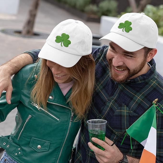 St Patricks Day hat Green Baseball Cap Shamrock Embroidered for man Women Funny