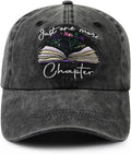 Just One More Chapter Hat for Men Women, Funny Adjustable Cotton Embroidered Book Lover Bookish Baseball Cap