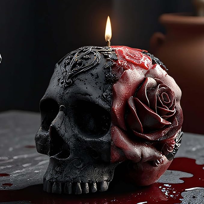 Halloween Skull Hand Ghost Cylinder Molds Silicone Wave Spiral Candle Mold by EVERELAMSiliconeMolds