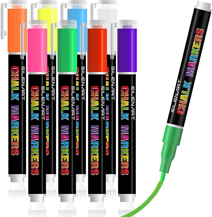 SILENART Chalk Markers Fine Tip - 1mm Liquid Chalk Marker by SILENART-THEARTOFSILENCE