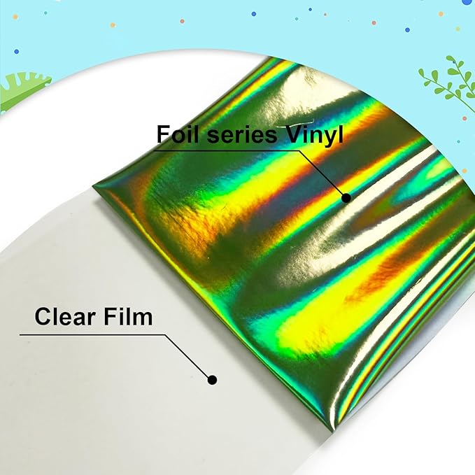 ROFISUESheet MetallicFoil HeatTransferVinyl12Inch*6Ft BundleChrome HTV - Image 3