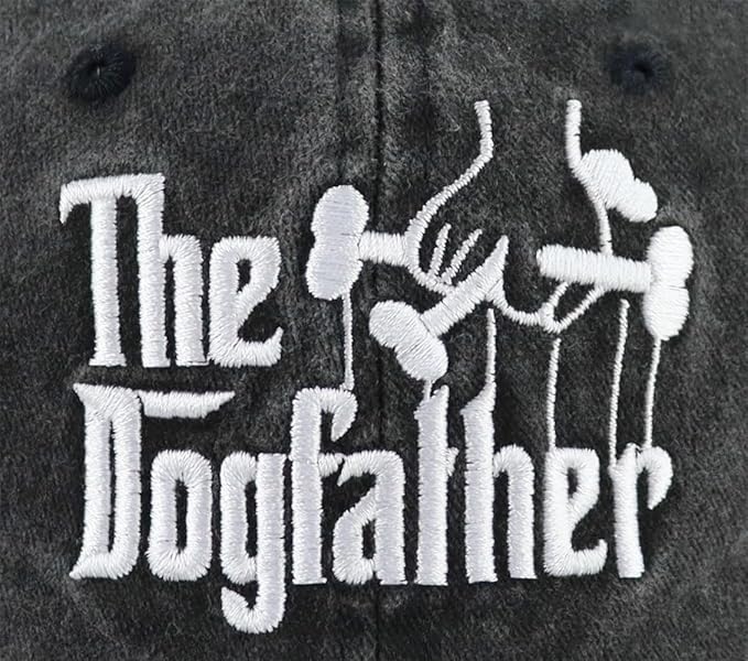 The Rodfather Pugfather Dogfather Grilfather Hats for Men, Adjustable Embroidered Dad Baseball Cap