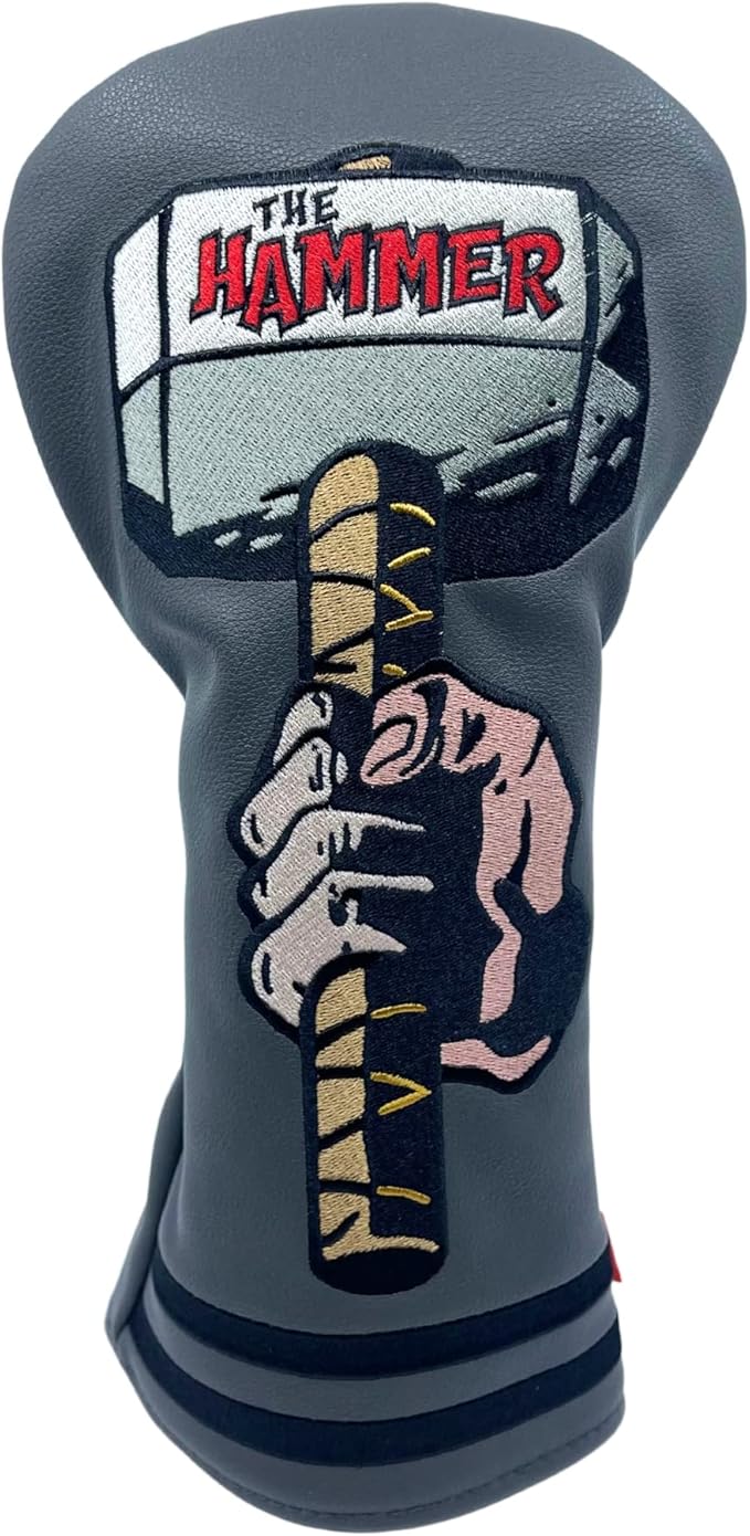 Funny Golf Club Covers The Hammer Driver Headcover and Little Hammer Fairway Wood Head Covers, Golf Accessories for Men, Golfer Gifts for Men, Golf Head Covers for Dad