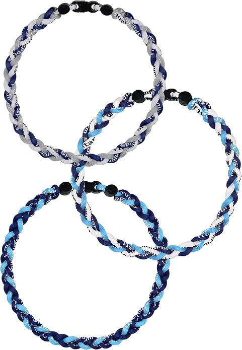 3 pcs Baseball Rope Necklaces, League Team Colors Braided Necklace, Baseball Team Gifts