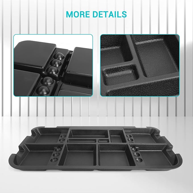 10L0L Golf Cart Under Seat Storage Tray Fits EZGO TXT, RXV, Club Car DS, Club Car Precedent, Yamaha G29, Electric Vehicle with Original Trojan Battery Underseat Organizer Container Holder Plate